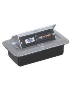 Pop-up AV Combination Plate with 15 Pin D & Phono Sockets