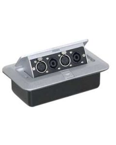 Pop-Up AV Plate With 4 Pole Speaker Connectors and  XLR Connectors