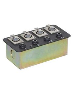Metal AV Wall Plate with XLR Sockets & 6.35mm Jack Sockets