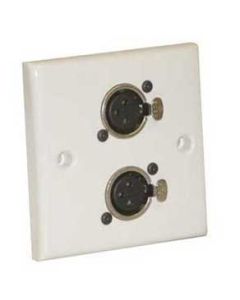 AV Wall Plate with 2  x 3 Pin Female XLR Socket (NC3FDL1)