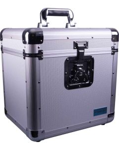 Record Case, Silver Euro Style Album Case Holds 70 Records