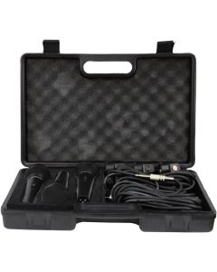 Dynamic Vocal Microphone Kit with 3 Microphones, Leads and Case