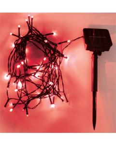 RED LED Solar Powered Outdoor String Lights 500 LED's 50M Length