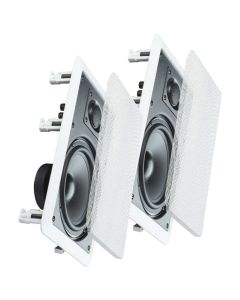 2x Hifi Audio Home Cinema Surround Sound Speaker In Wall Mount Passive Speakes
