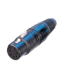 Neutrik N5FX-B Gold Plated 5 Pole XLR Female Cable Connector Black