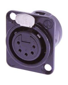 Neutrik Nc5fd-l-b-female 1 5 Pin Xlr Chassis Connector