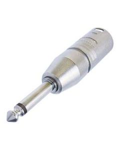 Neutrik NA2MP 3 Pin XLR Male to Mono 6.35mm Jack Plug Adaptor