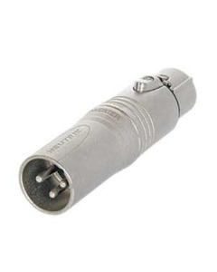 Neutrik NA3M5F 3 Pole Male XLR to 5 Pole Female XLR DMX Adaptor