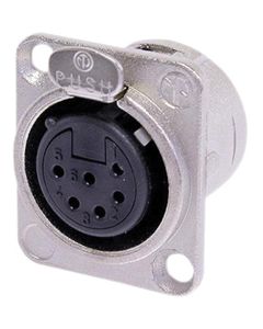 Neutrik NC6FD-L-1 6 Pin XLR Chassis Socket Connector