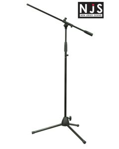 NJS Microphone Stand Black Metal Microphone Stand With Boom Arm