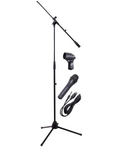 NJS Professional Complete Dynamic Microphone and Mic Stand Kit