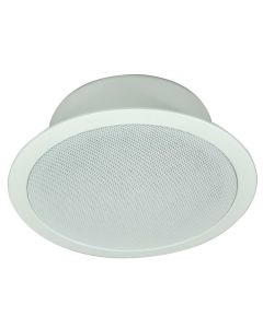 Ceiling Speaker, White 100v Line Round Flush Fit 