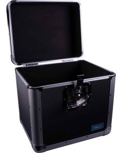 Record Flightcase, Black Euro Style Album Case, Holds 70 Records
