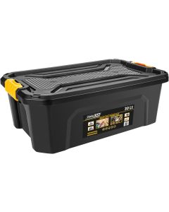 30L Heavy Duty Stackable Storage Box with Clip on Lid
