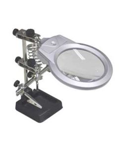 LED Illuminated Magnifier Helping Hands With Articulated Arms