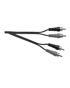 Standard 2x Phono Plugs To 2x Phono Plugs Screened Lead 1.2m