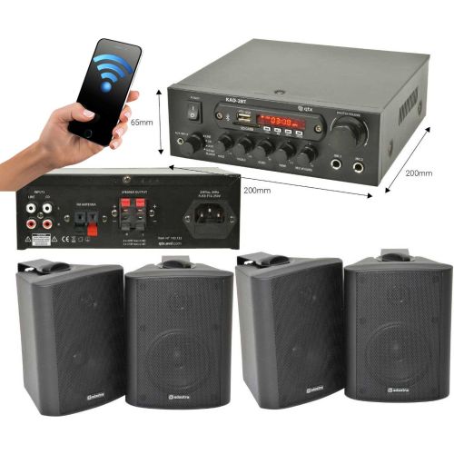 Bar/Restaurant Bluetooth Wall Speaker System - Background Music Wireless Amp Kit