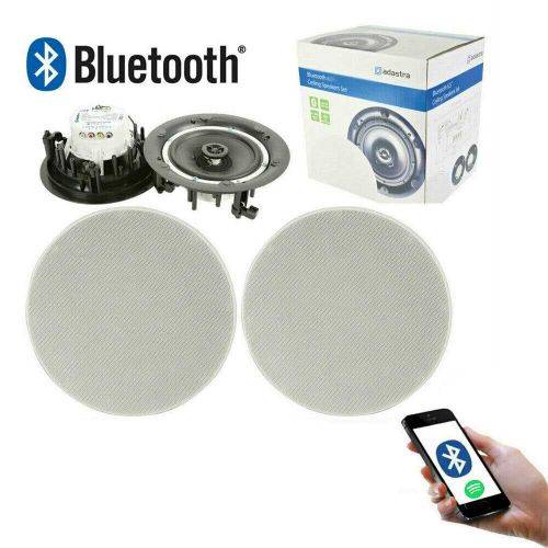 5.25" BLUETOOTH CEILING SPEAKERS In-Wall PAIR Bedroom Kitchen Cafe Bar Garden