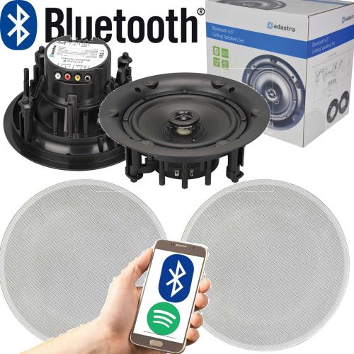 ADASTRA BLUETOOTH 6.5" IN WALL CEILING WIRELESS SPEAKERS PAIR Bedroom Kitchen