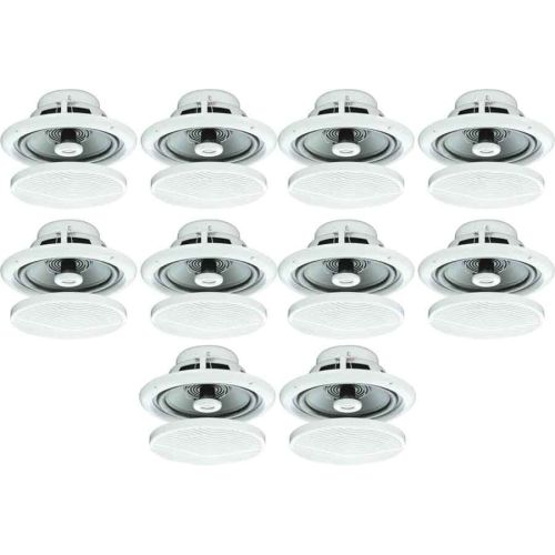 10x Ceiling Speakers 80w 2 Way, Moisture Resistant, Bathroom Kitchen B402