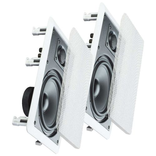 2x Hifi Audio Home Cinema Surround Sound Speaker In Wall Mount Passive Speakes