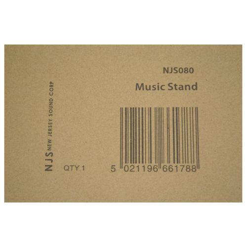 NJS Black Perforated Sheet Music Stand with Height Angle Adjustment
