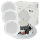 3x White Ceiling Wall Speakers Easy Fit 35w 8ohm 5inch 100.031B