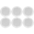 6x Ceiling Wall Hifi Surround Sound Speakers 35w 8ohm 5inch White 100.031B