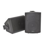 2x QTX Sound Black Wall Mountable Hi-Fi Surround Sound Home Audio Speakers 100W