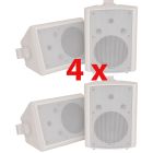 4x White Stereo Corner Speakers 8in  Bc8-W 100.910uk B