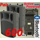 2x 10" Active Powered Disco Party DJ  Monitor Speaker Portable PA System
