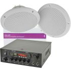 QTX Bluetooth Amplifier & Ceiling Speakers for Bathroom, Kitchen, Sauna 103.122B