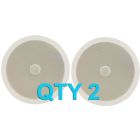 2x Ceiling Speaker With Directional Tweeter C8D 120w 8" Inch White Adastra 