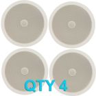 4x Ceiling Speaker With Directional Tweeter C8D 120w 8" Inch White 