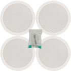 4x Ceiling Speakers White 6.5" Quick Fit 2 Way 100W 8ohm/100v + Cable 952.153 B