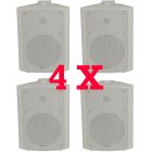 4x Adastra White 120w 100v Indoor Wall Mount 952.716 Background Speakers bc6v-W 6.5in