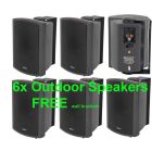 6x Weatherproof In,Outdoor 130w 100v,8ohms Garden Speakers INC Wall Mounts 952.963 B3