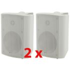 2x 952.714 B2 5.25" 100V/8OHM 90W BACKGROUND WHITE SPEAKER WALL MOUNT BOOKSHELF 