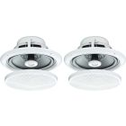 2x 5inch 80w Moisture Resistant Ceiling Speakers for Bathroom or Kitchen b402 B