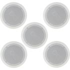 5x WHITE Ceiling Speakers with Dual Tweeters 6.5" 952.537