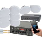Bluetooth  8x Ceiling Speaker Kit System With Amplifier Restaurant Cafe Bar Home Bundle
