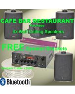 Cafe Shop Restaurant Bluetooth Amplifier With mp3 Player + 4 Speakers + Cable   103.122B