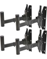 4 x ADJUSTABLE SPEAKER 35mm WALL BRACKETS Max Load 50kg Vertical Extend 129.097