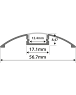 Lyyt Al1-b5712 Aluminium Led Tape Profile Raised Bar 1m