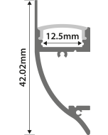 Lyyt Al1-d4217 Aluminium Led Tape Profile Dado Rail 1m