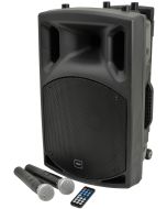 Qtx Qx12pa Bluetooth Portable Pa System Wireless Mics Usb Sd Fm Remote