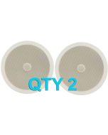 2x Ceiling Speaker With Directional Tweeter C8D 120w 8" Inch White Adastra 