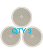 3x White Directional Ceiling Wall Speakers 8inch 952.543