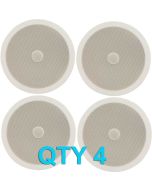 4x Ceiling Speaker With Directional Tweeter C8D 120w 8" Inch White 