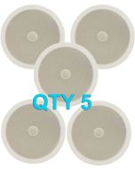 5x Ceiling Speaker With Directional Tweeter C8D 120w 8" Inch White 